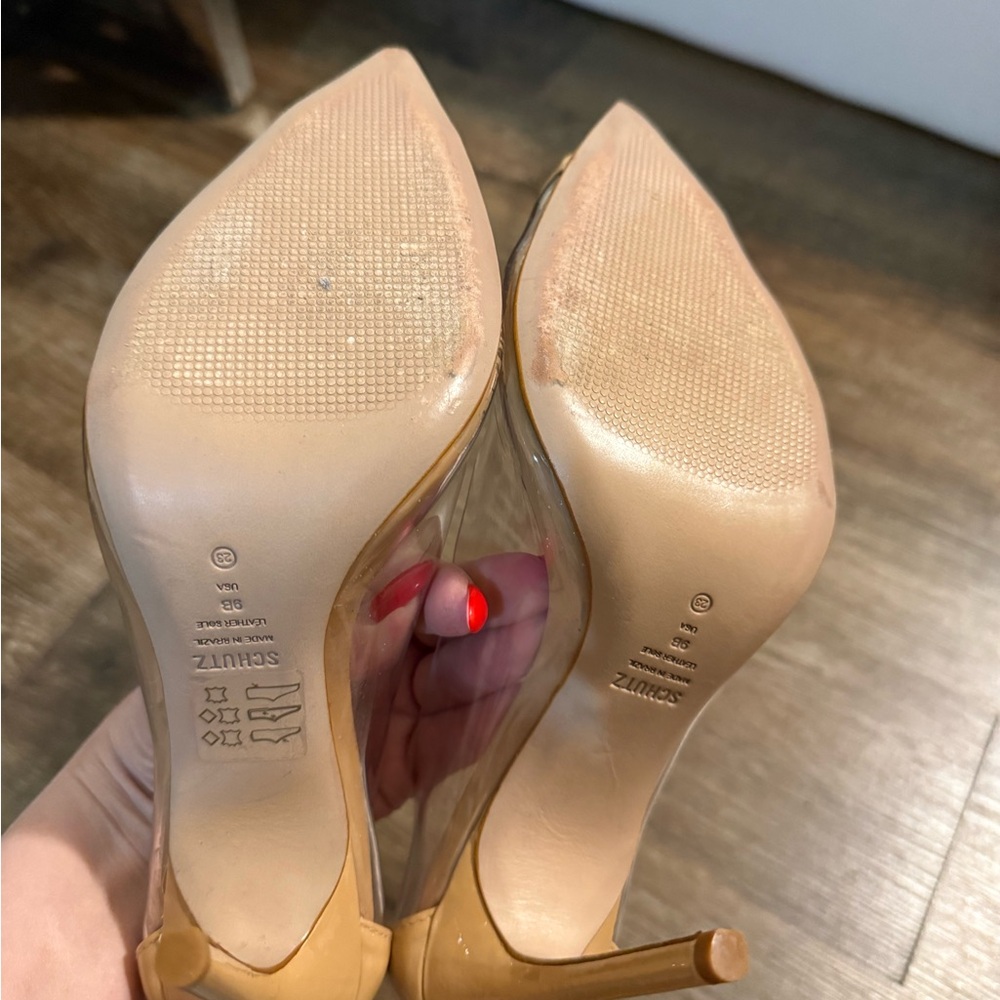 SCHUTZ Women's Nude and Clear Heels - Picture 4 of 5